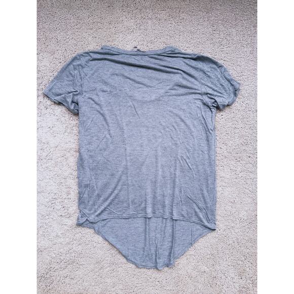 Helmut Lang Grey Modal Jersey Scoop T-Shirt Large Quiet Luxury Minimalist Layer - Picture 4 of 6
